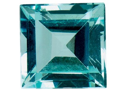 Sky Blue Topaz, Square, 5x5mm,     Treated