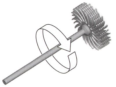 3M Radial Abrasive Disc Fine Blue  19mm With Mandrel - Standard Image - 2