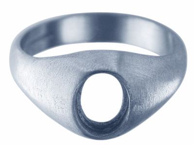 Sterling Silver Single Stone Ring  Hallmarked Size S - Standard Image - 2