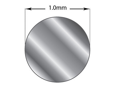 18ct White Gold Round Pin Wire     1.00mm Fully Hard, Coils, 100%     Recycled Gold - Standard Image - 2