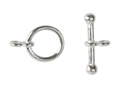 Sterling Silver Ring And Bar, Ring Diameter 9mm, Bar Length 15mm