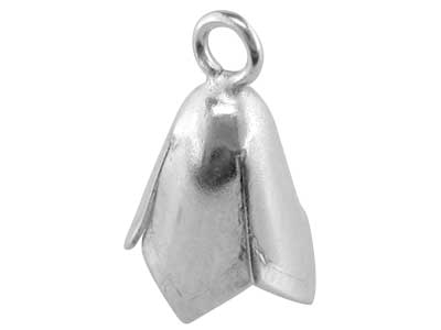 Sterling Silver Bell Caps Pack of 6 Large, Scalloped, 100 Recycled     Silver