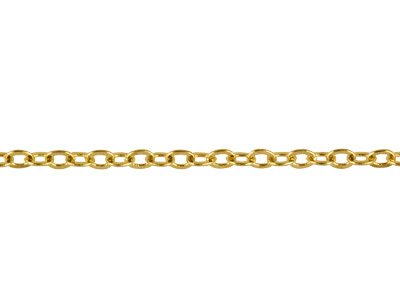 Gold Plated 2.0mm Flat Trace Chain 18