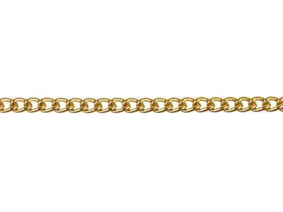 Square Link Necklace Gold-plated Curb Chain Necklace Gold 