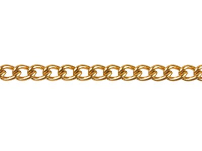 Gold Plated 4.4mm Loose Curb Chain 1 Metre Length
