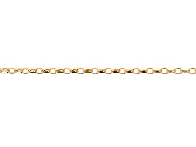 9ct Yellow Gold 1.4mm Diamond Cut  Loose Belcher Chain