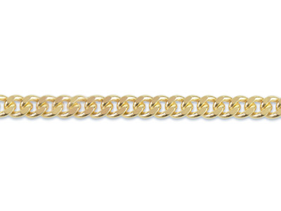 9ct Yellow Gold 2.1mm Diamond Cut  Loose Curb Chain - Standard Image - 2