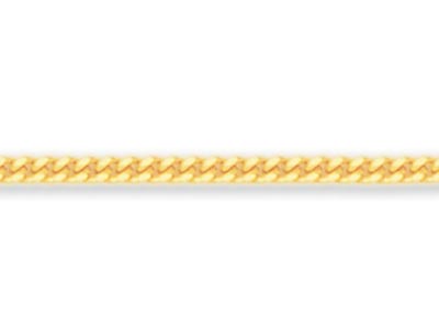 18ct Yellow Gold 2.0mm Diamond Cut Loose Curb Chain