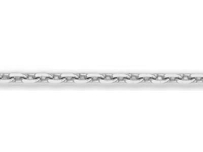 18ct White Gold 1.5mm Diamond Cut  Loose Trace Chain