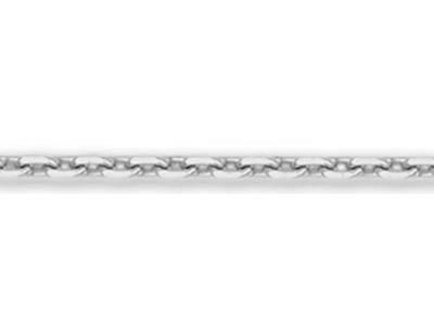 18ct White Gold 1.5mm Diamond Cut  Loose Trace Chain