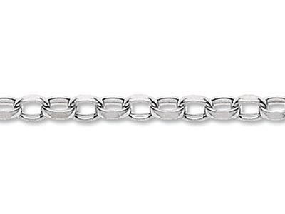 Sterling Silver 3.1mm Diamond Cut  Loose Oval Belcher Chain, 100     Recycled Silver