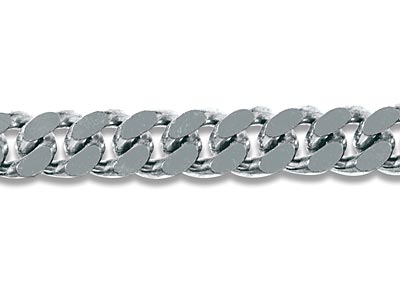 Sterling Silver 7.7mm Loose Flat   Curb Chain, 100 Recycled Silver