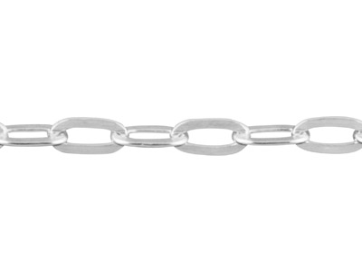 Sterling Silver 1.8mm Loose         Hammered Trace Chain, 100% Recycled Silver - Standard Image - 2