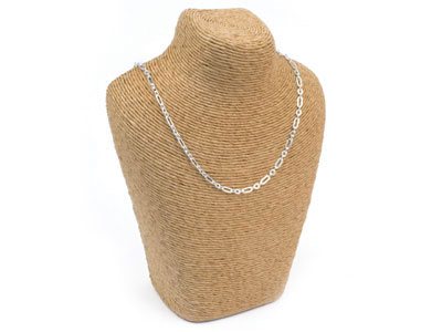 Sterling Silver 4.0mm Loose 3+1    Figaro Chain, 100% Recycled Silver - Standard Image - 3