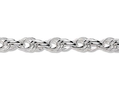 Sterling Silver 6.0mm Loose Triple Rope Chain - cooksongold.com