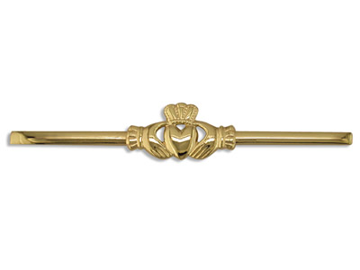 9ct Yellow Gold Flat Ring Df8381   1.30mm 2.7g Marked made In        Ireland, Pierced Maids Claddagh   Heavy, 100 Recycled Gold