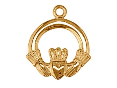 10df Pendant Cp2 0.60mm Marked     made In Ireland, Embossed        Claddagh Small