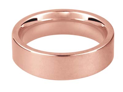 9ct Red Gold Easy Fit Wedding Ring 4.0mm, Size J, 4.3g Medium Weight, Hallmarked, Wall Thickness 1.84mm, 100 Recycled Gold