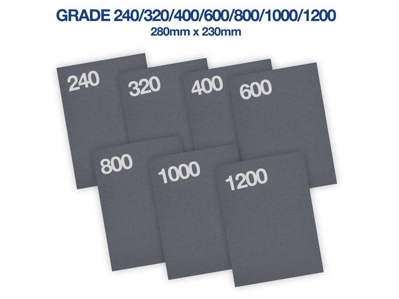 Wet And Dry Paper 7 Piece Multi Grit Pack, Grades 2401200