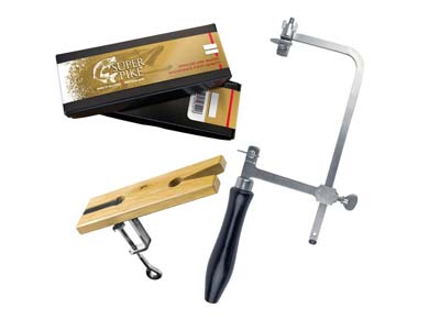 Jewellery DIY Starter Set, Bench   Peg, Saw Frame And 12 Super Pike   2/0 Blades - Standard Image - 1