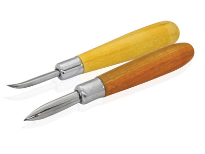 Jewellers Stone Setting Burnisher  Tools, Curved And Straight         Burnishers, Set Of Two - Standard Image - 1
