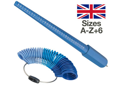 Plastic Ring Stick Mandrel And     Gauge Tool Sizer Set UK Size A-z+6 - Standard Image - 2