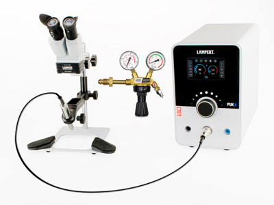 Lampert Puk 6 Tig Welder With Sm6  X10 Magnification Microscope And   Argon Regulator