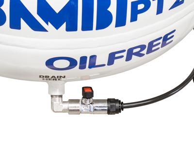 Bambi PT24 0.75hp Oil Free, 8 Bar  24 Litre Capacity Compressor - Standard Image - 7
