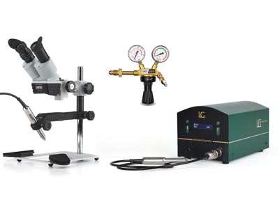 LG Findings Permanent Jewellery TIG Welder, Welding Microscope Sm 6 And PUK Flow Regulator UK Kit - Standard Image - 1
