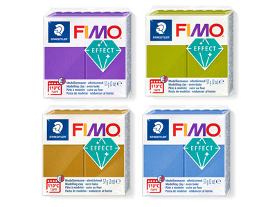 Fimo Metallic Effects Set, 4 X 57g Blocks - Standard Image - 1