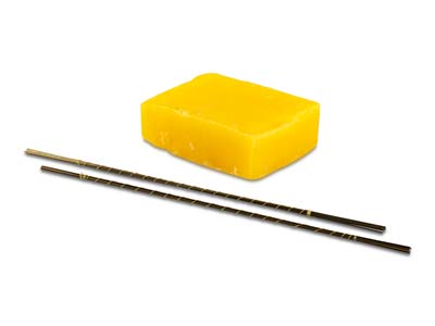 Vallorbe Glardon Saw Blades Set Of 24, Grades 3/0 And 4/0 With 1oz    Beeswax Block - Standard Image - 1