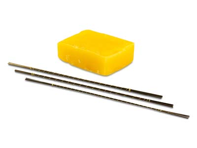 Vallorbe Glardon Saw Blades Set Of 36, Grades 2/0, 3/0 And 4/0 With   1oz Beeswax Block - Standard Image - 1