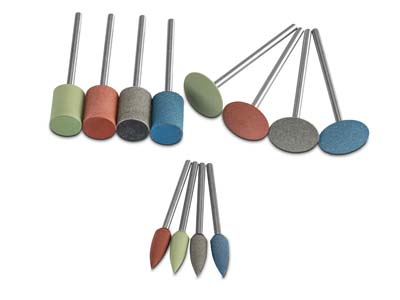 Eveflex Rubber Set Of 12 Burrs For Cleaning Up Rings, Including       Mandrels - Standard Image - 1