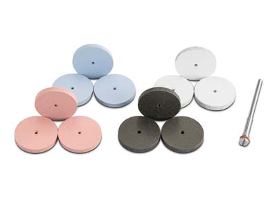 Eveflex Silicone Wheel Set Of 12   With Mandrel - Standard Image - 1