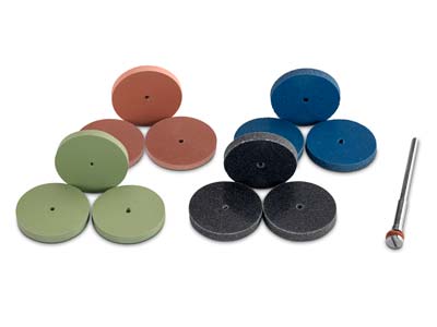 Eveflex Rubber Wheel Set Of 12 With Mandrel - Standard Image - 1