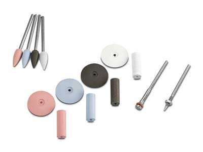 Eveflex Silicone Set Of 12 Burrs   For Cleaning Up Rings, Including   Mandrels - Standard Image - 1