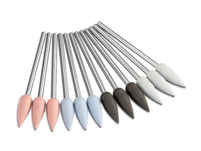 Eveflex Silicone Burr Flame, Set Of 12 - Standard Image - 1