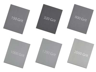 Emery Paper Set Of 6 Grits, 150,   320, 800, 1000, 1200 And 2000,     Pack of 6 - Standard Image - 1