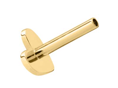 Gold Filled Heart Labret Stud      Earrings - Standard Image - 3