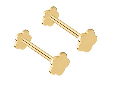 Gold Filled Flower Labret Stud     Earrings - Standard Image - 1