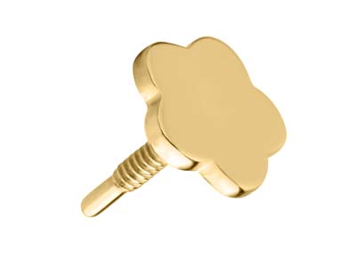 Gold Filled Flower Labret Stud     Earrings - Standard Image - 4