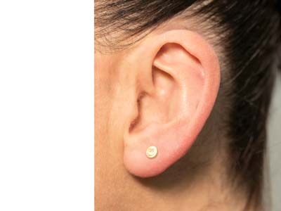 Gold Filled Smiley Labret Stud     Earrings - Standard Image - 6