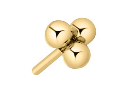 Gold Filled Trinity Ball Labret    Stud Earrings - Standard Image - 2