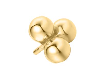 Gold Filled Trinity Ball Labret    Stud Earrings - Standard Image - 4