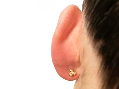 Gold Filled Trinity Ball Labret    Stud Earrings - Standard Image - 7