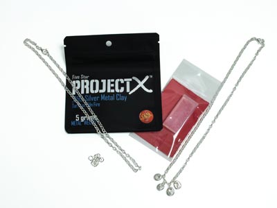 'love' Silver Clay Charm Necklace  Kit - Standard Image - 1