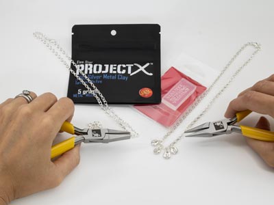 'love' Silver Clay Charm Necklace  Kit - Standard Image - 2