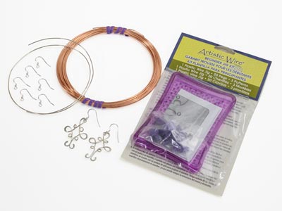 Dangly Sterling Silver Wire Looped Earrings Kit - Standard Image - 1