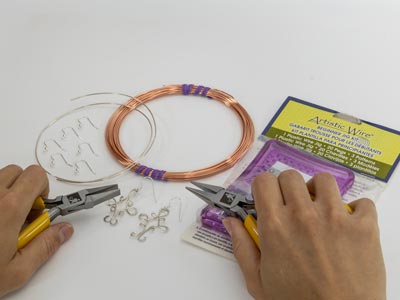 Dangly Sterling Silver Wire Looped Earrings Kit - Standard Image - 2