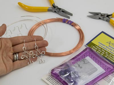 Dangly Sterling Silver Wire Looped Earrings Kit - Standard Image - 3